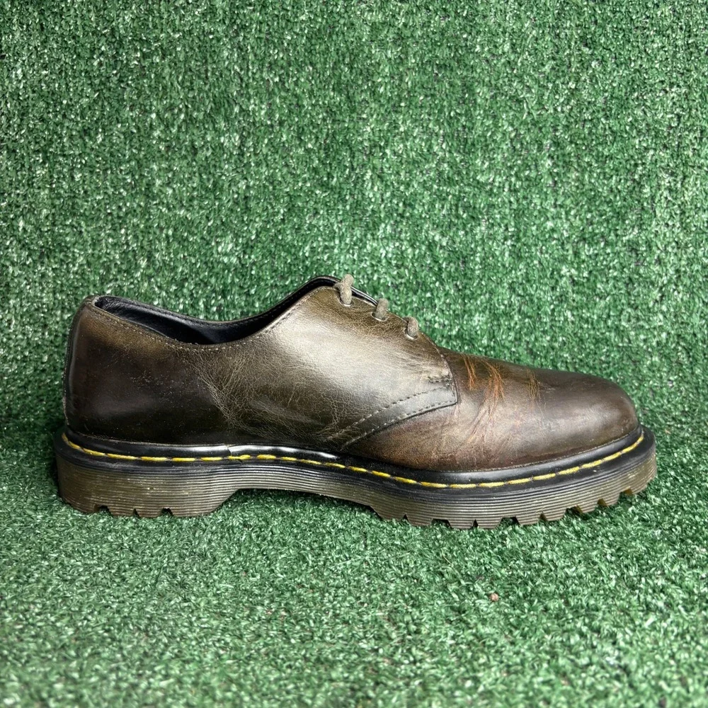 Dr Martens‎ 1461 Distressed Leather Bouncing Soles Oxford Shoes Brown Mens Sz 11